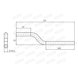 Fixing tube 705MM