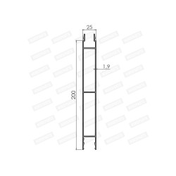 Vaheprofiil 8705 An 2.53m