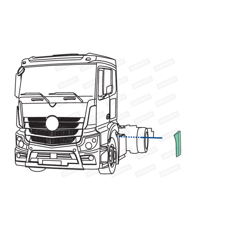 MB ACTROS Poritiiva deflektor / vasak
