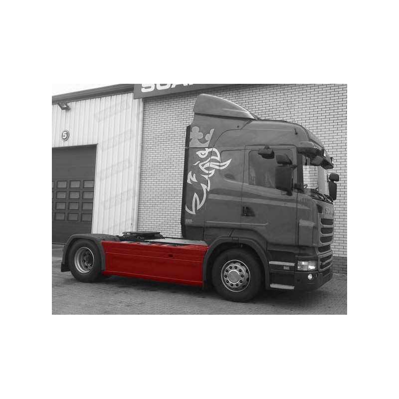 Scania R Interaxle spoiler assembly with fasteners