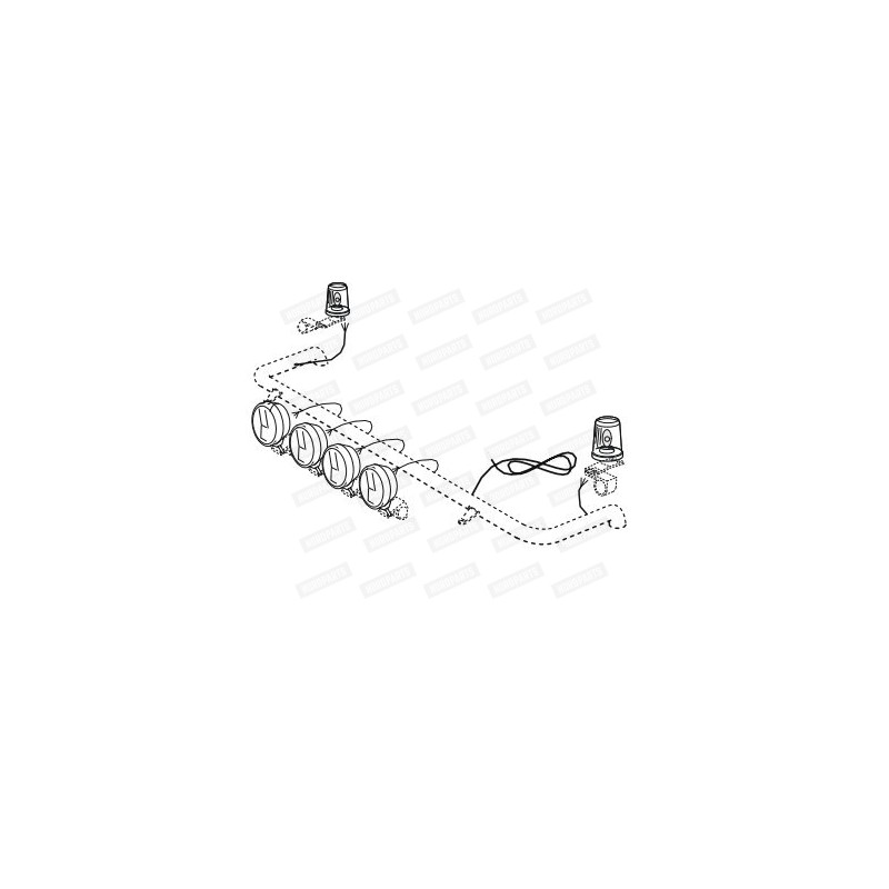 Roof/tailpipe wires (for 4 accessories)