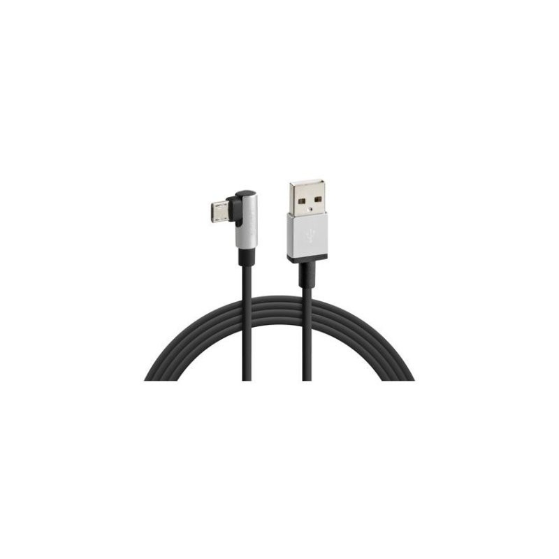 Micro USB juhe 100cm, pööratud otsik 90ø