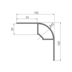 Side bar end profile 500MM