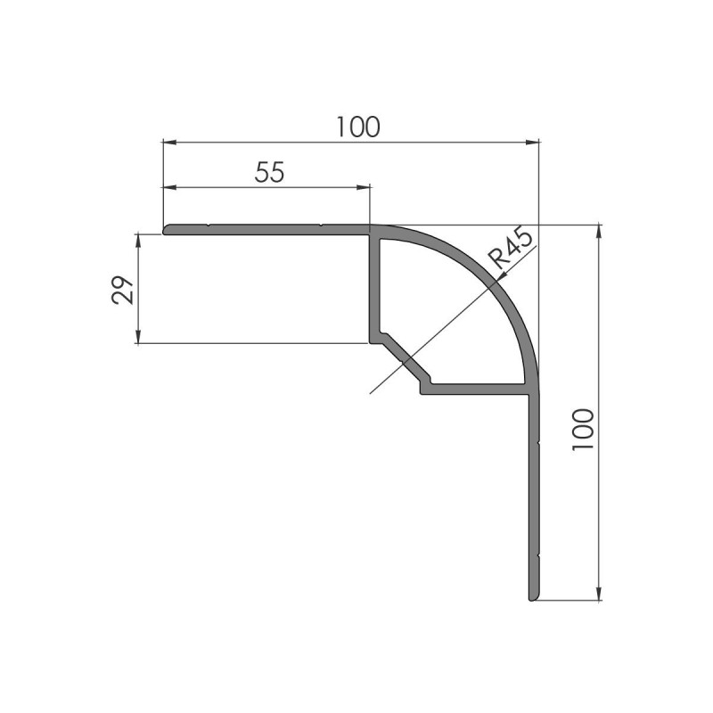 Side bar end profile 500MM- truck parts- Nordparts
