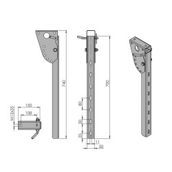 Side-arm stretcher 738 ZP