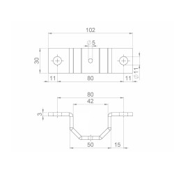Pipe fitting for side anchor