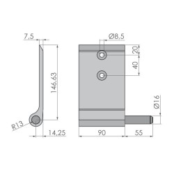 Portehing 146 An / short / right