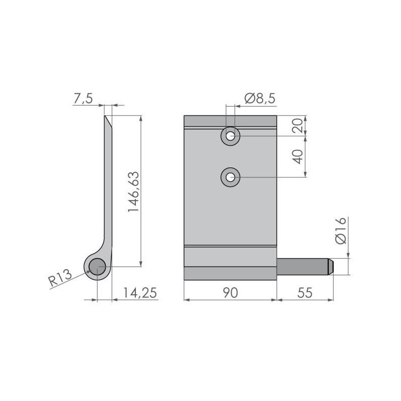 Portehing 146 An / short / right