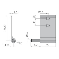 Portehing 146 An / short / left