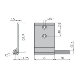 Portehing 132 An / long / right