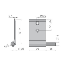 Portehing 132 An / short / right
