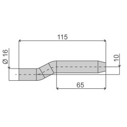 Breath stop SS 16 mm / short