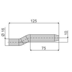 Breath stop SS 16 mm / long