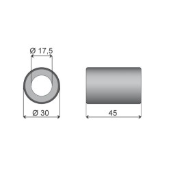 Hingepuks 45 x 30 x 6,25 mm
