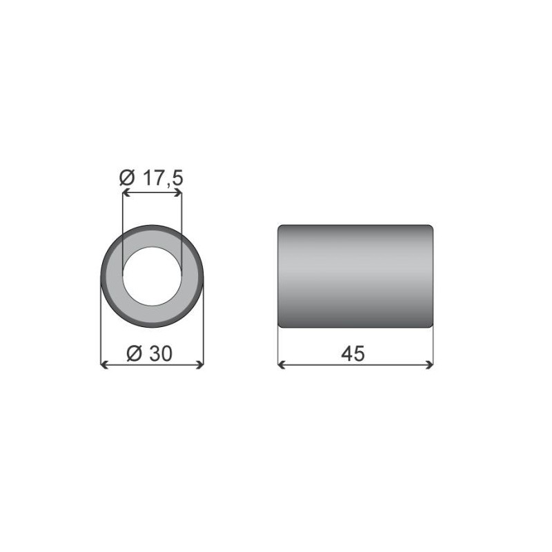 Hingepuks 45 x 30 x 6,25 mm