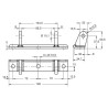 Hinge bracket 262 / SS / bolted / sloped surface