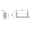 Hinge fixing kit 260 / SS / weldable