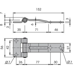 P&L door hinge 117 / SS