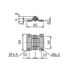P&L door hinge 30 ZP