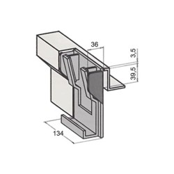 Holder K20 / recessed side / short side