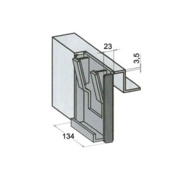 Lateral thigh holder K20 / flat