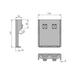Pillar attachment for clamp K5 / 120mm