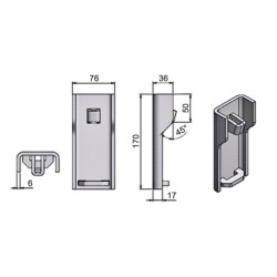 Pillar attachment K5 / 63 mm
