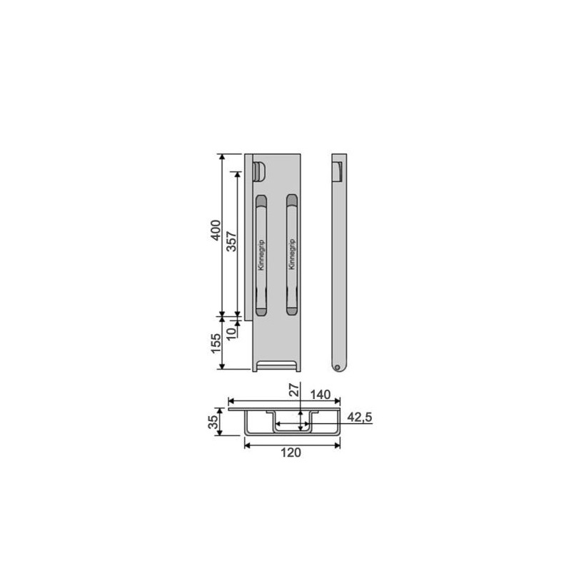 Rear pillar Kinne K20 400 / left side