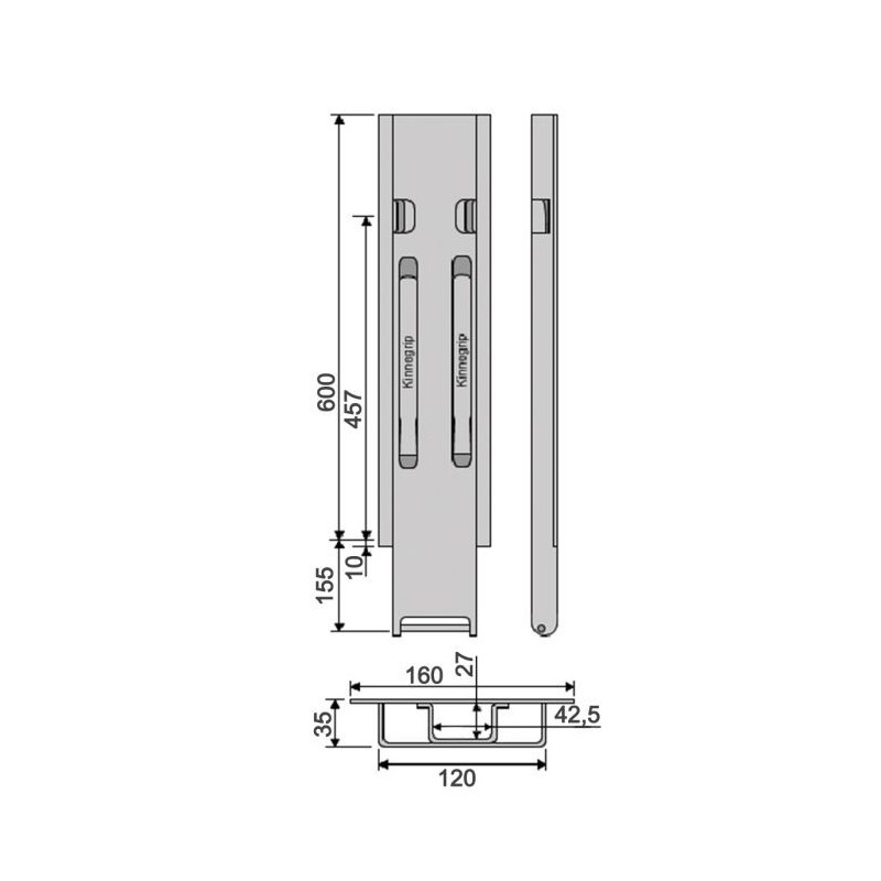 Kinne K20 600 side plate