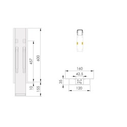 Kinne K20 600 / galvanizing side plate