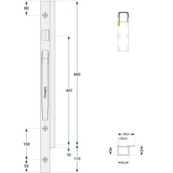 Esisammas Kinne K20 600 / vasak / galv