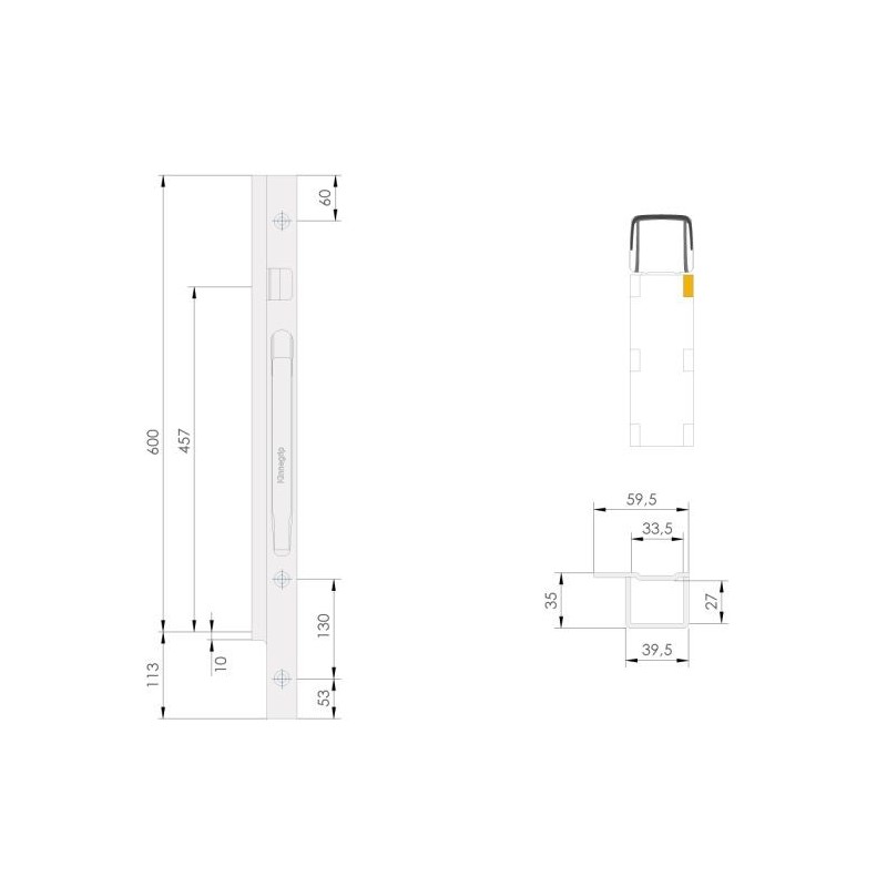 Esisammas Kinne K20 600 / parem / polt