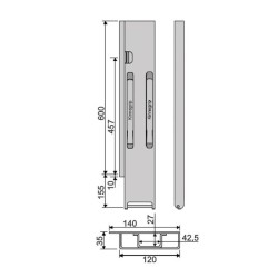 Rear pillar Kinne K20 600 / left