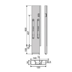 Rear pillar Kinne K20 600 / better