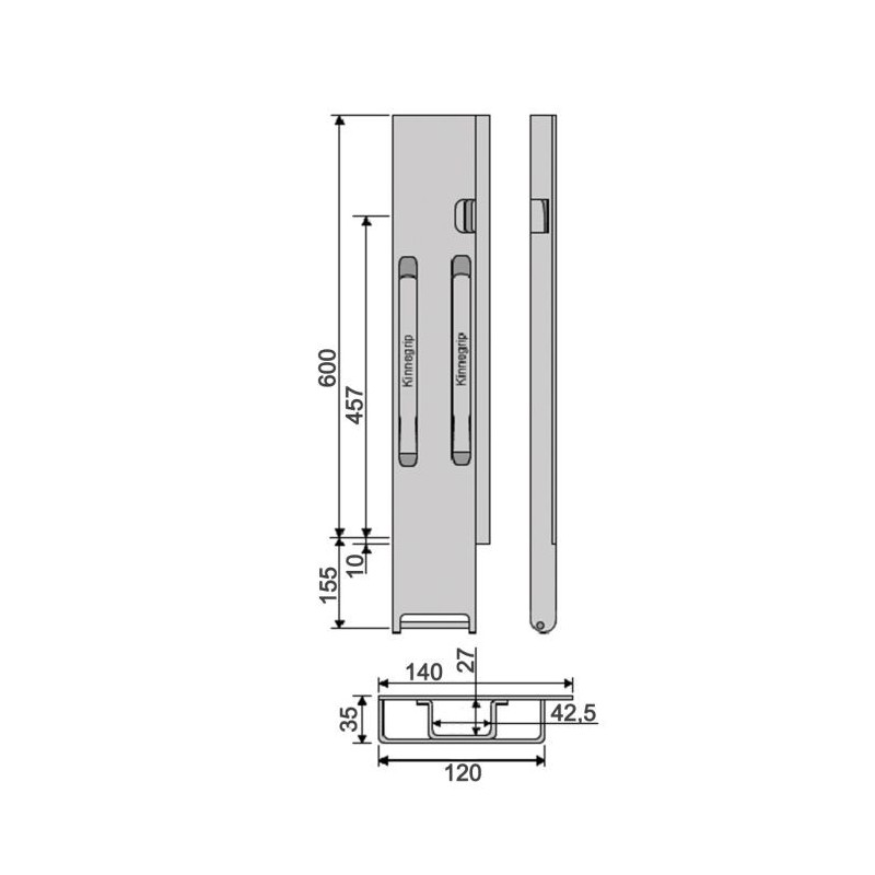 Rear pillar Kinne K20 600 / better