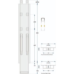 Side plate Kinne K20 800 Zinc plating