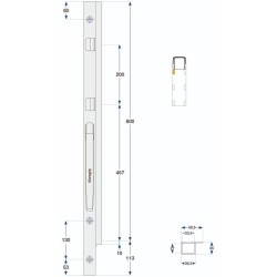Front hinge Kinne K20 800 / left
