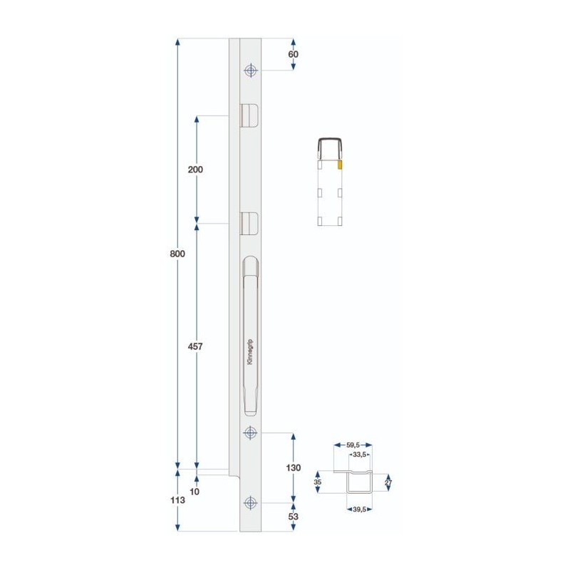 Esisammas Kinne K20 800 / parem / galv