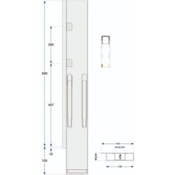 Rear pillar Kinne K20 800 / left / galva