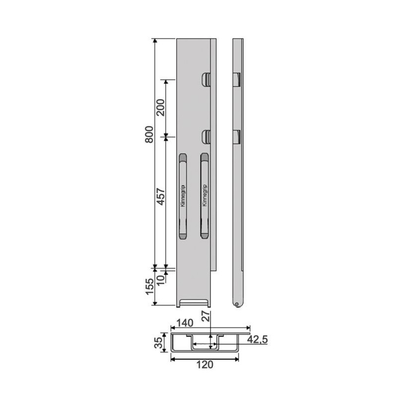 Rear pillar Kinne K20 800 / better