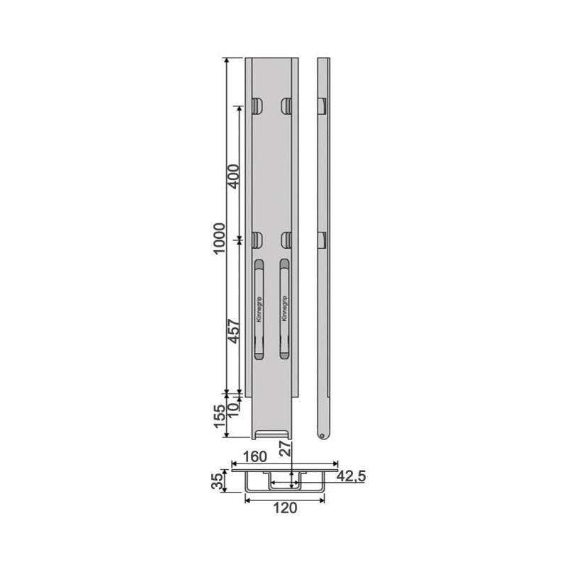 Kinne K20 1000 side hinge