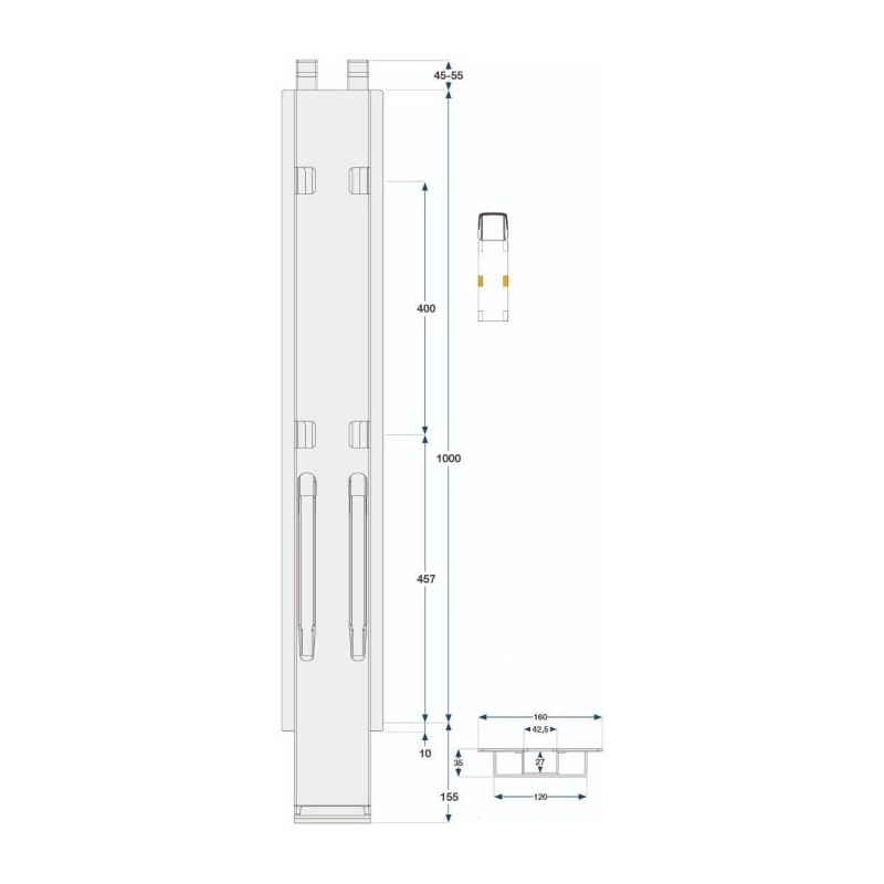 Kinne K20 1000 top galvanized side plate