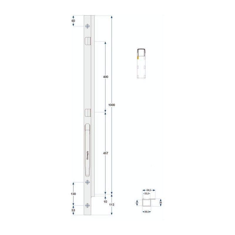 Front comb Kinne K20 1000 / better / gal