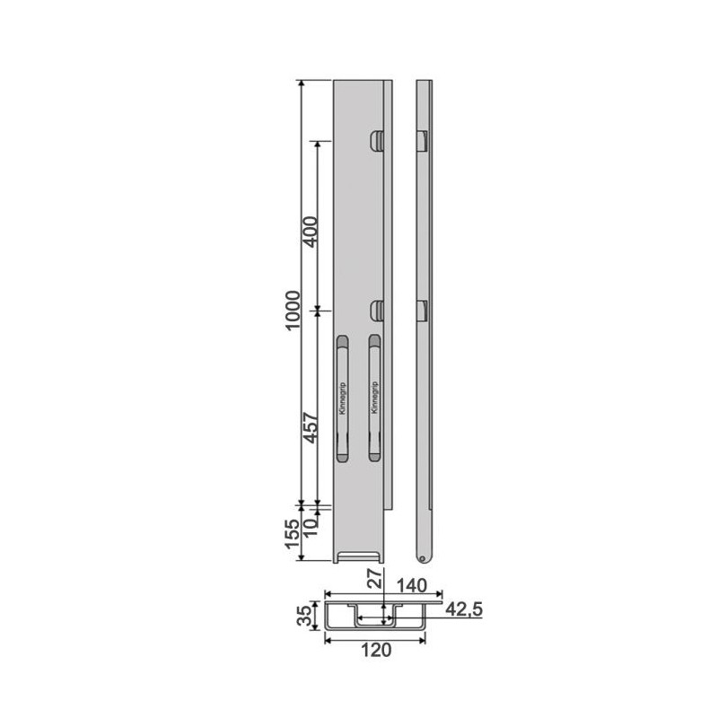 Rear pillar Kinne K20 1000 / better