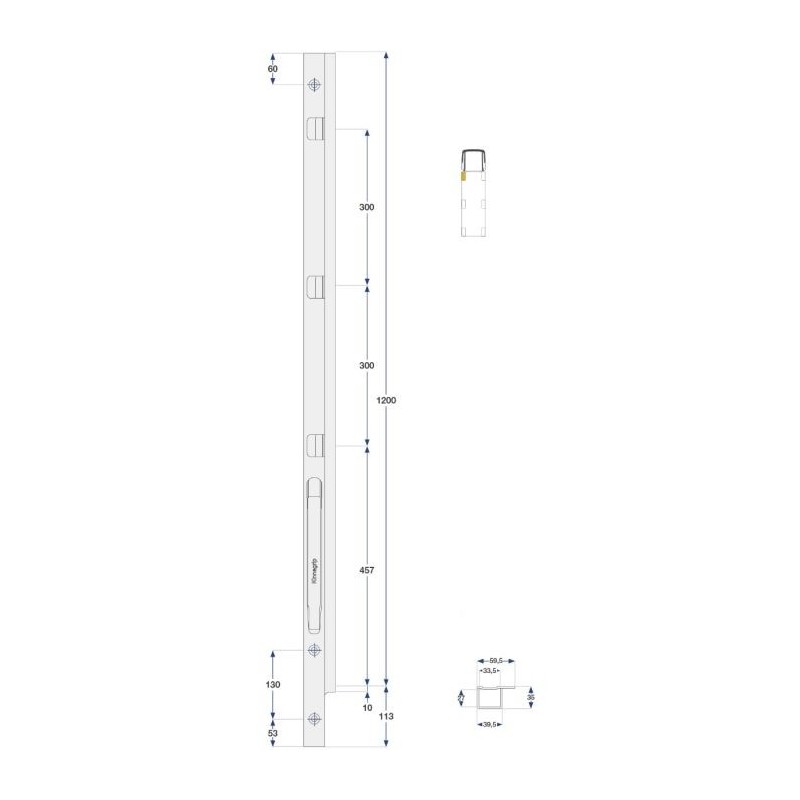 Etusarana Kinne K20 1200 / vasen / pultti Etusarana Kinne K20 1200 / vasen / pultti