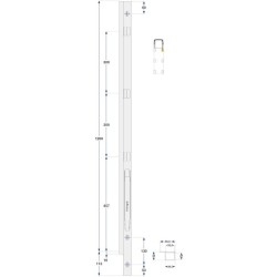 Передний шпиндель Kinne K20 1200 / правый / бол