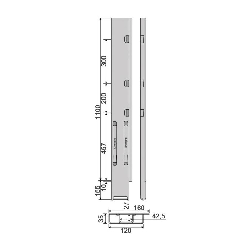 Rear pillar Kinne K20 1200 / better