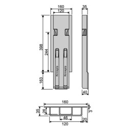 Kinnegrip K5-400 lateral grip bracket