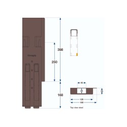 Rear pillar KG K5-400/2 / right / wide