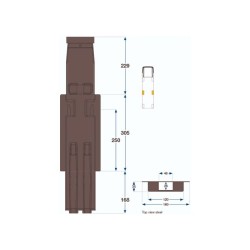K5-400 side hinge attachment stop